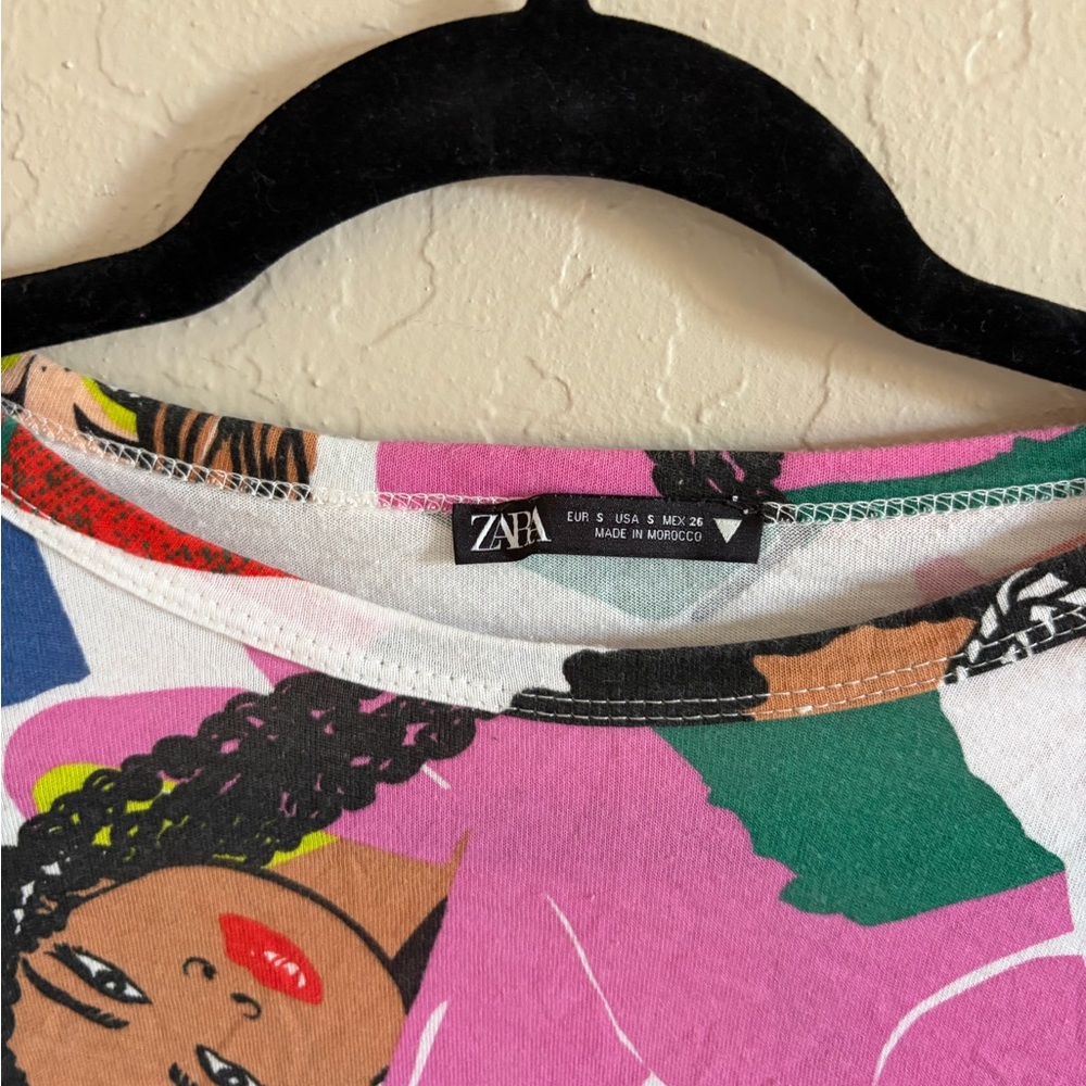 Zara Multicolor Graphic Tee - Picture 3 of 5